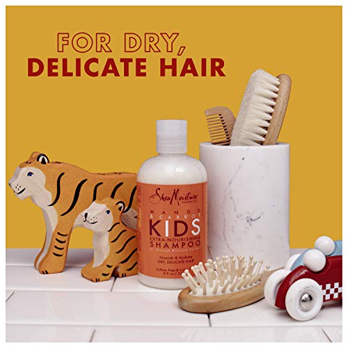 SheaMoisture Kids Shampoo, Extra-Nourishing Mango & Carrot Shampoo with Shea Butter, 8 oz