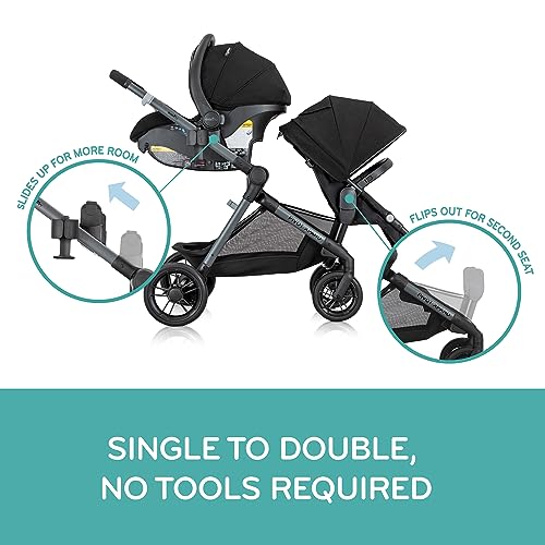 Pivot Xpand Modular Travel System with LiteMax Infant Car Seat with Anti-Rebound Bar (Ayrshire Black)