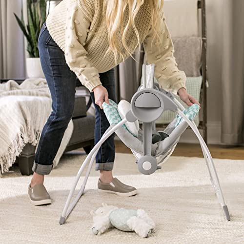 Ingenuity: ity by Ingenuity Swingity Swing Easy-Fold Portable Baby Swing, 0-9 Months Up to 20 lbs (Goji)