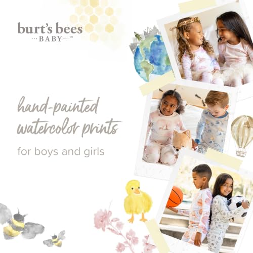 Burt's Bees Baby Organic Cotton Pajamas for Boys, Toddler PJ Set, 2-PC