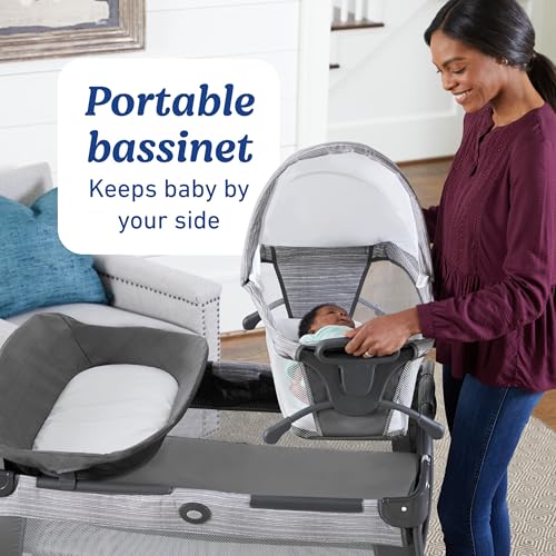 Graco Pack 'n Play Close2Baby Bassinet Playard Features Portable Bassinet Diaper Changer and More, Derby