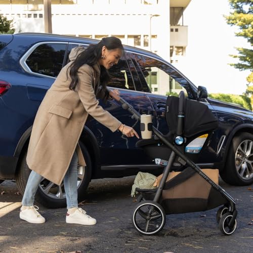 Evenflo Shyft Intuiti Travel System Featuring LiteMax NXT Preemie and Infant Car Seat with SensorySoothe (Eclipse Black)