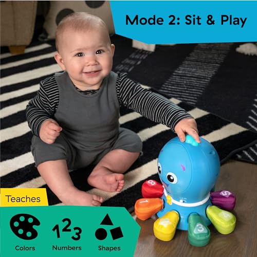 Baby Einstein Ocean Explorers Go Opus Go 4-in-1 Crawl & Chase Activity Learning Toy, Music and Lights, Ages 3 Months to 5 Years