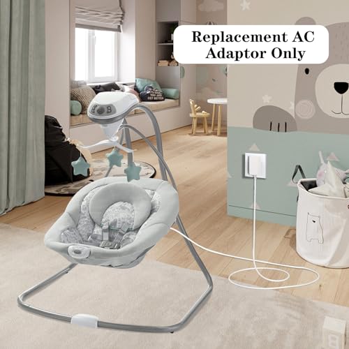 Power Cord Replacement SSA-5WVI-05, 5V Adapter for Baby Swing, Compatible with Graco, Kmaier, Bioby, Bellababy, Ezebaby, Napei, Gopanda, Ixdregan, Only Fits 5V Swings