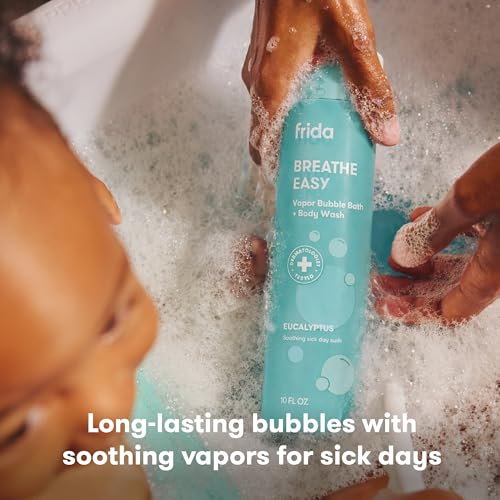 Frida Baby Eucalyptus Vapor Baby & Kids Bubble Bath + Body Wash, Toddler & Baby Body Wash, Dermatologically Tested, Tear-Free, Hypoallergenic, Safe for Skin, Super Sudsy, 10oz
