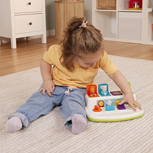 Battat – Cause-and-Effect Toy – Developmental Toy with Buttons & Colors – Color Sorting Animal Toys – for Kids, Toddlers, Babies – 18+ Months – Pop-Up Pals