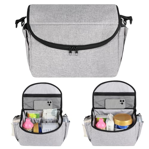 Accmor Universal Stroller Organizer - Large Capacity Stroller Bag with Shoulder Strap - Accessories for Uppababy, Nuna, Doona, Britax