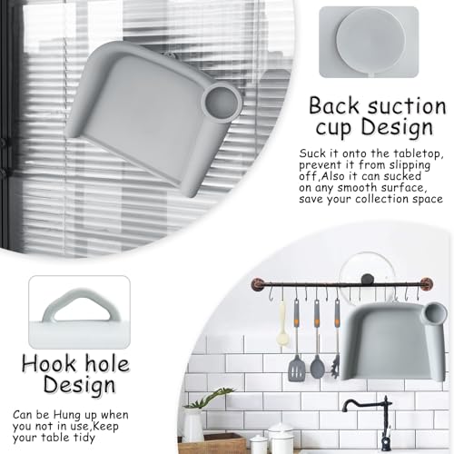 Silicone Baby Dining Tray Compatible with in-gl-esina Fast Table Chair for Chi-cco Fastlock Hook-on Chair Upgrade Suction Cup Design Fills The Gap Between The Tray and The Counter