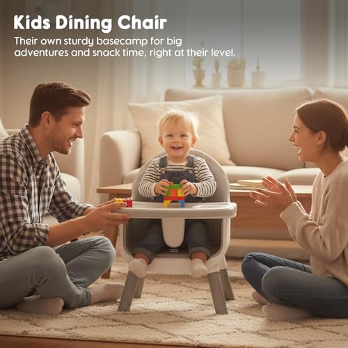 UNISWAN 6 in 1 Baby High Chair, Convertible Highchair for Babies and Toddlers (Grey)