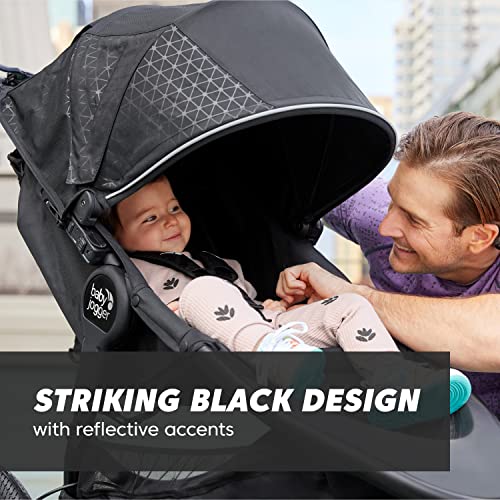 Baby Jogger® Summit X3 3-Wheel Jogging Stroller with Hand Brake, Baby Stroller with One-Hand Compact Fold, All-Wheel Suspension for Running, Jogging, and Everyday Outings, Midnight Black
