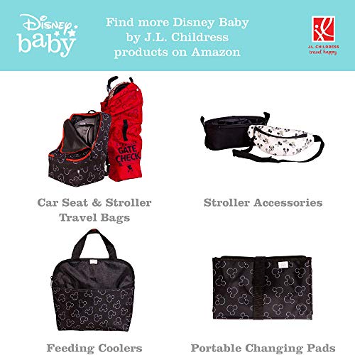 Disney Baby by J.L. Childress Side Sling Stroller Cargo Net - Stroller Organizer Attachment for Storage, Mesh Bag for Baby Accessories, Universal Fit - Mickey, Black