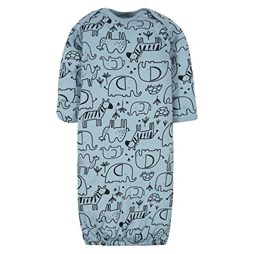 GerberBaby Boys4-Pack Sleeper GownJungle Blue0-6 Months