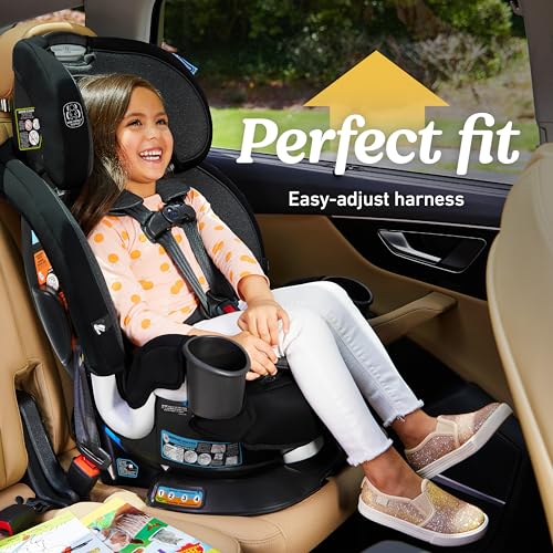Graco Turn2Me 3-in-1 Rotating Convertible Car Seat, Manchester, Rear-Facing Rotation Only, Forward-Facing Mode, Highback Booster Up to 100 lbs, Adjustable Headrest & Harness, Steel Reinforced Frame