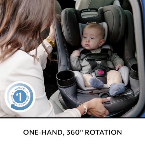 Evenflo REO by Revolve360 Rotating Convertible Car Seat with Quick Clean Cover, Infant to Toddler, Forward and Rear Facing, Compact Design, One-time Install (Chelsea)