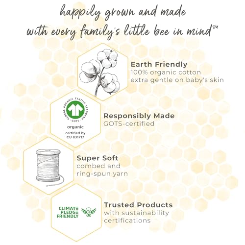 Burt's Bees Baby Beekeeper Wearable Blanket Winter, Organic Cotton Swaddle 0.5 or 1.5 TOG, Baby Infant Wearable Blanket & Essentials Shower Gift