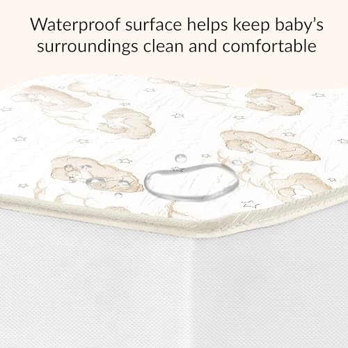 Dream On Me 2-in-1 Breathable Dual-Sided Portable/Mini Crib Coil Mattress – 3” Firm Innerspring Core, Waterproof Vinyl Cover, GREENGUARD Gold Certified, Fits Standard Mini & Portable Cribs
