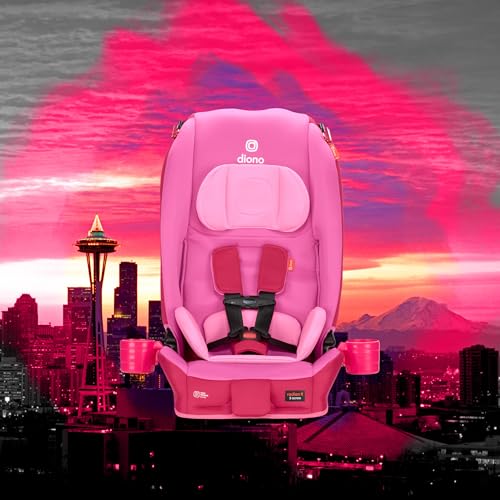 Diono Radian 3R, All-in-One Convertible Car Seat, Rear and Forward Facing, 10 Years 1 Car Seat, Slim Fit 3 Across, Pink Cotton Candy