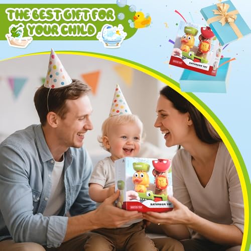 Toddler Bath Toys for Kids Ages 1-3 Waterfall Bathtub Toys for Toddlers 2-4
