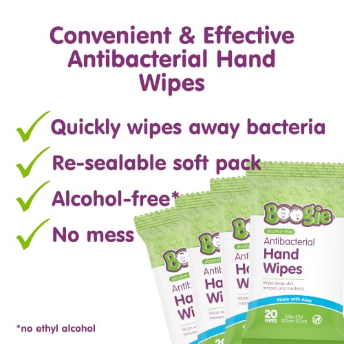 Boogie Antibacterial Hand Wipes - 100 Count