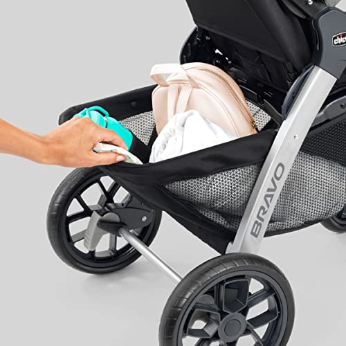 Chicco Bravo® 3-in-1 Trio Travel System, Bravo® Quick-Fold Stroller with KeyFit® 30 Infant Car Seat and Base, Car Seat and Stroller Combo | Parker
