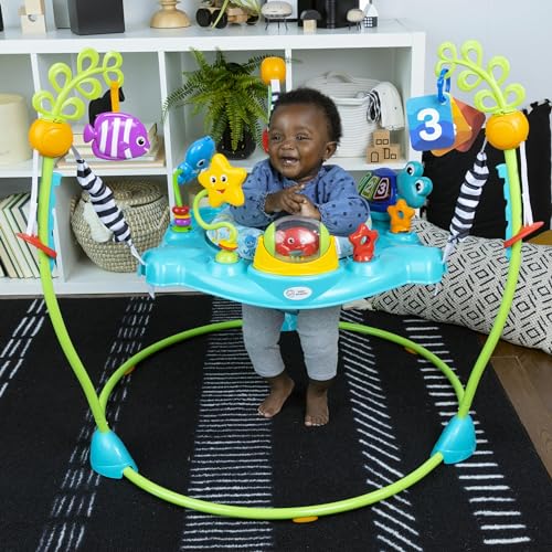 Baby Einstein Ocean Explorers Curiosity Cove 2-in-1 Educational Activity Jumper and Floor Toy, Max weight 25 lbs., Ages 6 Months+, Unisex