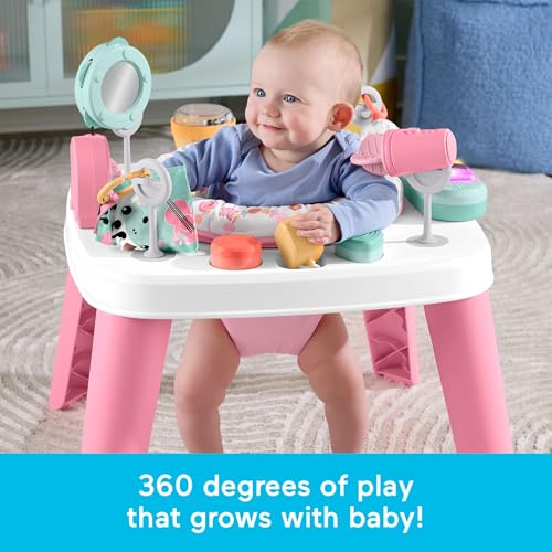 Fisher-Price Baby to Toddler Toy 3-in-1 Musical Moments Activity Center & Play Table with Music Lights & Developmental Activities