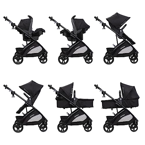 Baby Trend Passport® Switch 6-in-1 Modular Stroller Travel System with EZ-Lift™ Plus Infant Car Seat, Dash Black