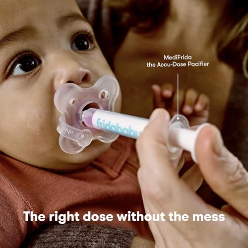 Frida Baby Sick Day Prep Kit, 4pc Set, Essentials Includes NoseFrida Nasal Aspirator, MediFrida Pacifier Medicine Dispenser, Breathefrida Vapor Chest Rub + Snot Wipes, Soothe Stuffy Noses for Babies