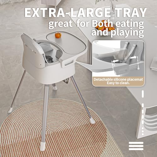 Portable Baby Highchair for Months Infants and Toddlers with 5 Point Harness Convertible Comfortable Seat for Cozy Eating Table Sit Up High Chair and Seats for Sitting Up Back Booster Feeding Chairs