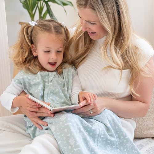 HALO SleepSack, 100% Cotton Wearable Blanket, Swaddle Transition Sleeping Bag, TOG 0.5, Sage Woodland, Medium, 6-12 Months