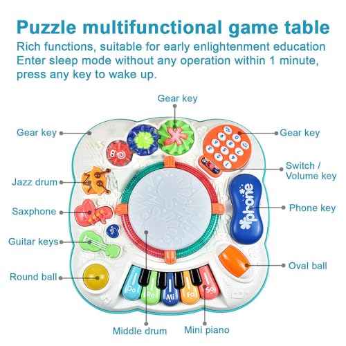 WEYARIXA Baby Toy- Engaging Baby Musical Toys for 6 12 18 Months Old- Safe, Sturdy, and Fun (11.8 x 11.8 x 12.2 inches)