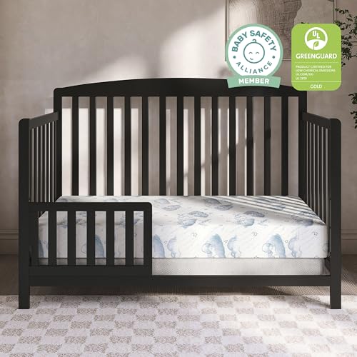 Dream On Me Nap Nest Crib and Toddler Mattress, Dual-Sided - Infants & Toddlers, Waterproof 5” Mattress with 88 Interwoven Coils, 75% Recycled Fiber, GREENGUARD Gold & BSA Certified – Blue Cloud