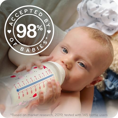 NUK Smooth Flow Anti Colic Baby Bottle, 5 oz, Elephant