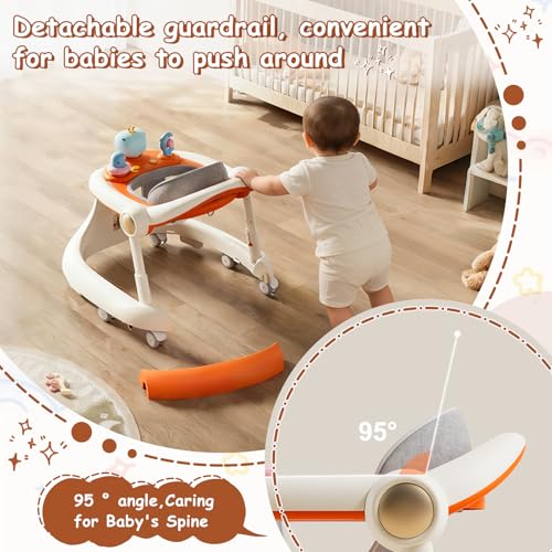 Foldable Baby Walker with Wheels, Activity Toddler Walkers for Boys Girls