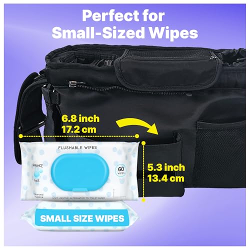 XOMIXA Stroller Organizer with Cup Holders – 9-in-1 Universal Baby Stroller Caddy with Large Pockets, Detachable Pouch & Pacifier Bag, Hooks & Adjustable Reflective Straps, Fits Most Strollers.