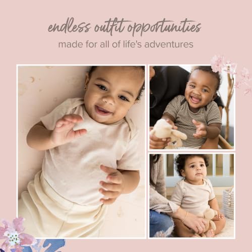 Burt's Bees Baby Unisex Bodysuits and Pants Set, 100% Organic Cotton, 6-PC