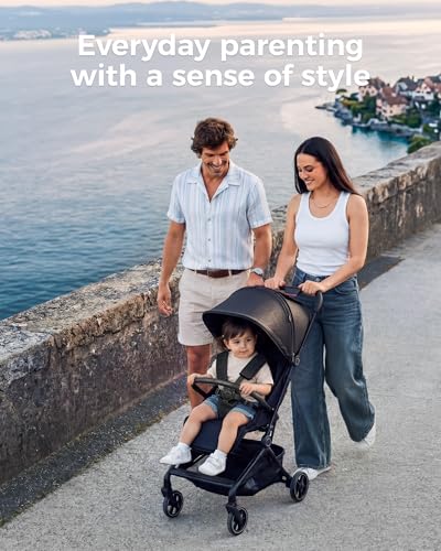 Momcozy Tuckgo Travel Stroller, Carry-On Compatible, Ultra Compact Stroller for Toddler, Reclining Seat, UPF 50+ Canopy, Adjustable Leg Rest, 33L Extra-Large Storage, Stroller Travel Bag Included