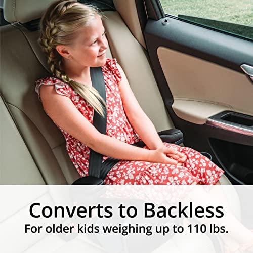 Chicco KidFit ClearTex Plus 2-in-1 Belt-Positioning Booster Car Seat, Backless and High Back Booster Seat, for Children Aged 4 Years and up and 40-100 lbs., Drift/Grey