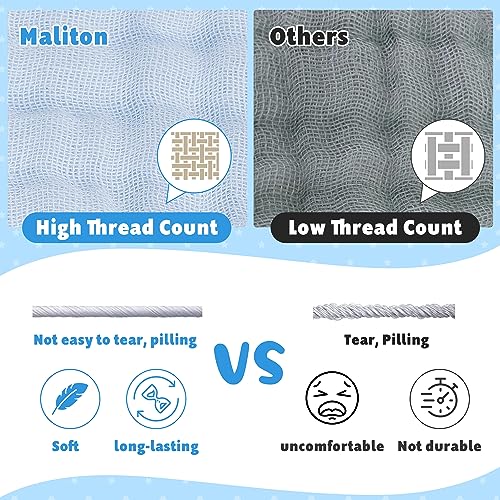 Maliton Muslin Baby Burp Cloths 6 Pack Large 20''x10'' 100% Cotton Burp Rags Absorbent and Soft 6 Layers Muslin Cloth Baby Essentials for Newborn(Zoo Pattern, Pack of 6)
