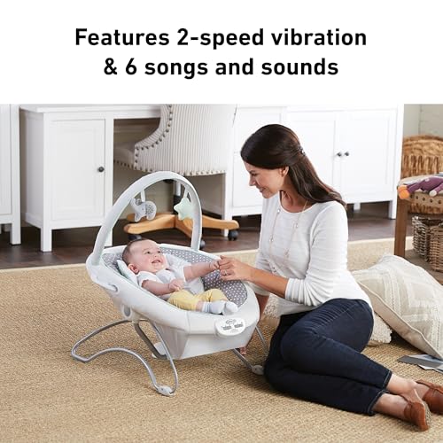 Graco Soothe ’n Sway LX Portable Baby Swing and Baby Bouncer Bouncer, Multi Direction Seat, 2 Speed Vibration, Derby