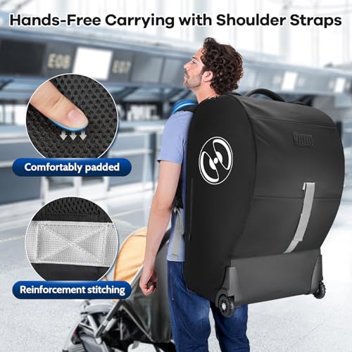 YOREPEK Infant Car Seat Travel Bag for Airplane with Wheels