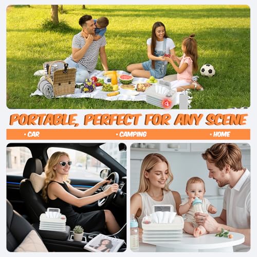2026 New Baby Wipe Warmer and Baby Wet Wipes Dispenser | Foldable Portable Large Capacity Baby Wipes Warmer for Babies | Innovative Foldable Design | Fast and Even Heating Diaper Wipe Warmer