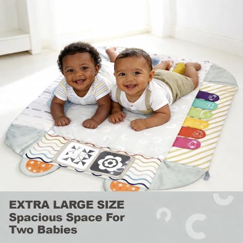 Aila+Aiden Baby Gym Play Mat, 8-in-1 Tummy Time Mat & Activity Gym, Washable Ball Pit, Infant Play Mat with Detachable Toys for Sensory Exploration and Motor Skill Development