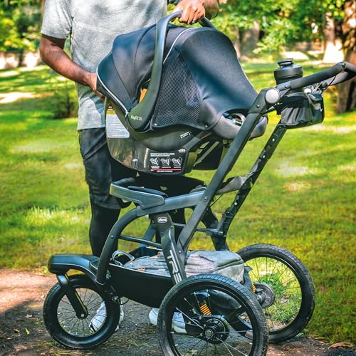 Chicco TRE Jogging Stroller, All-Terrain Stroller, Compatible with Chicco Infant Car Seats (not Included), Baby Travel Gear, Galaxy/Black