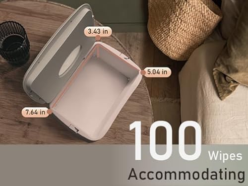 GOGO pure Baby Wet Wipes Warmer & Dispenser, Holder and Case - Purple, Playful/Cute, with Easy Press On/Off Switch, Holds 100 Wipes, Worldwide Use