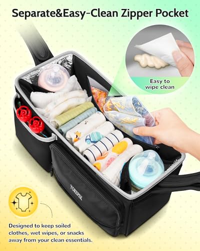 YOREPEK Large Stroller Caddy for Baby Accessories Fits UPPAbaby Vista/Cruz