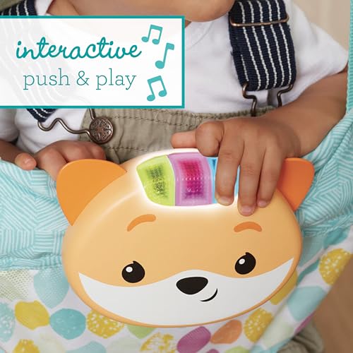 Infantino 2-in-1 Music & Lights Fox Doorway Jumper, Engaging Activity Jumper with Adjustable Strap & Motion-Activated Sounds for Babies 4 Months+