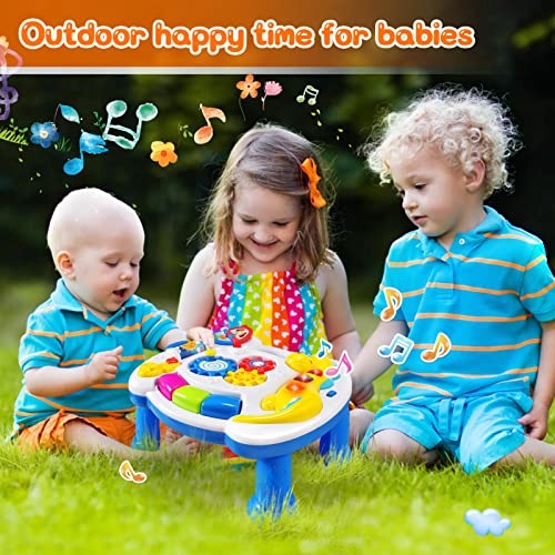 JUEJIAZKIY Music Baby Activity Center Toy 12-18 Months Activity Table Baby Toys 12 to 18 Months Early Learning 12 Month Old Toddlers Christmas Birthday Gifts for 1 2 3 Year Old Infant Kids