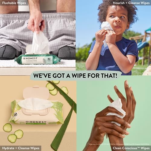 The Honest Company Hypoallergenic Multi-Use Baby Wipes for Sensitive Baby Skin, Terrazzo, 36 Count