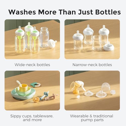 Momcozy KleanPal Pro Baby Bottle Washer, Sterilizer & Dryer - All-in-One Cleaning Machine for Bottles, Pump Parts & Baby Essentials - Time-Saving & Effortless Care